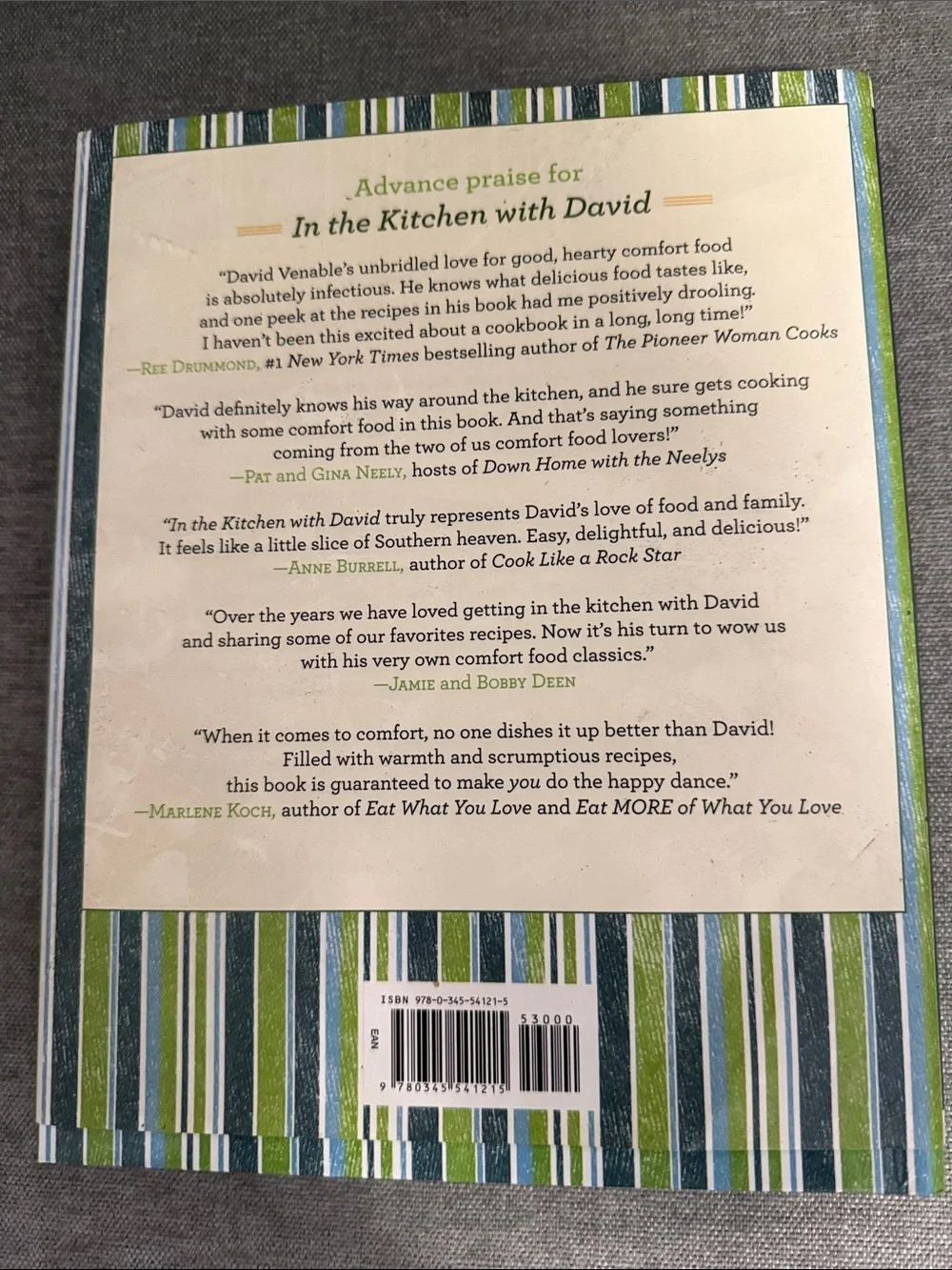 Signed, In the Kitchen with David  signed by David Venable Comfort Foods